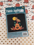 Vintage 1996 Fall Autumn Wise Ol' Owl Fabric Iron-On Applique Kit NEW SEALED