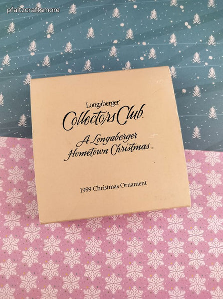 Vintage 1999 Longaberger Collector's Club Hometown Christmas Ornament