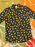 Pokemon Company Men's Long-Sleeved Button-Down Pikachu Patterned Medium Like New