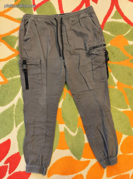 Women's Brooklyn Cloth "The Jogger" Gray Soft Cargo Pants Sz XL