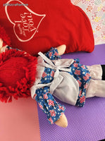 Vintage Raggedy Ann Set/Plush Dolls w/Dresses, Apron, Heart-Shaped Zippered Carry Case