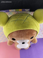 2022 San-X Co. Rilakkuma Green Hat Teddy Bear Medium 14" Plush NWOT