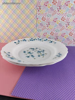 Vintage Veronica Forget Me Not Floral Arcopal French Soup Bowl 9" Set/2, Nice & Clean