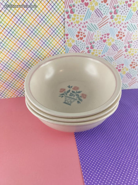 Vintage Pfaltzgraff Perennials Serendipity 6" Fruit Bowls Set/3