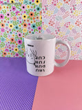 Untamed Ego "Shu Duh Fuh Cup" Kitty Cat Silly Punny Ceramic Coffee Mug