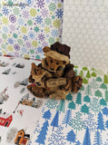 Vintage 1994 Boyds Bears & Friends "Kringle and Bailey with List" Christmas Wintery Figurine
