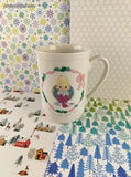 Vintage 1991 Precious Moments Surrounded with Joy Christmas Ceramic Coffee Mug