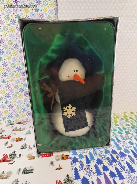 Vintage Let it Snow Snowman Figurine 5.5" Like New, Open Box