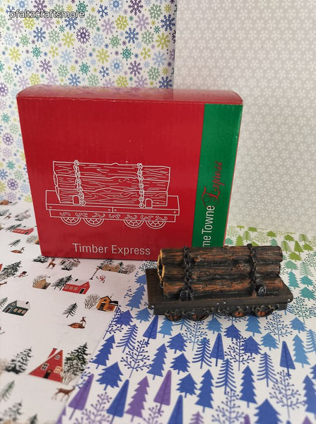 Vintage 1998 Edition Timber Express Home Towne JCPenney Decorative Train Car OPEN BOX