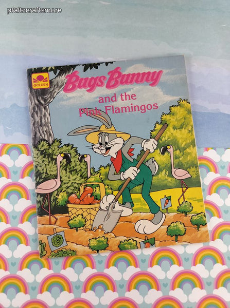 Vintage 1992 Golden Book: Bugs Bunny and the Pink Flamingos, Softcover