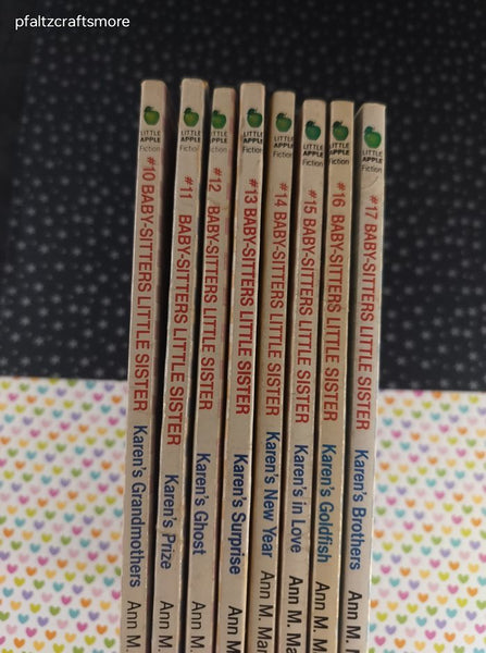Vintage 1990's Baby-Sitters Little Sister Book Set/8 #10 - #17 Softcovers