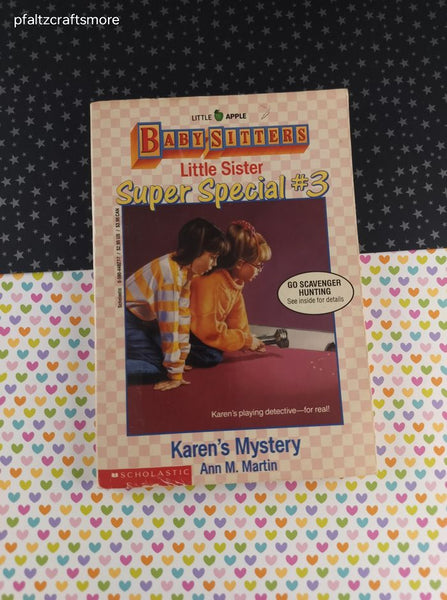 Vintage 1991 1st Printing Baby-Sitters Little Sister Super Special #3, Karen's Mystery Softcover