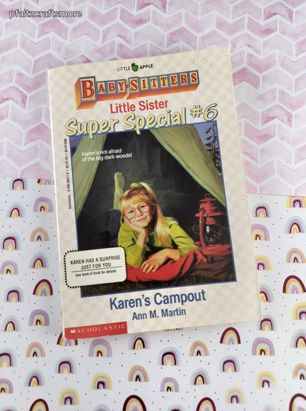 Vintage 1993 1st Printing Baby-Sitters Little Sister Super Special #6, Karen's Campout Softcover