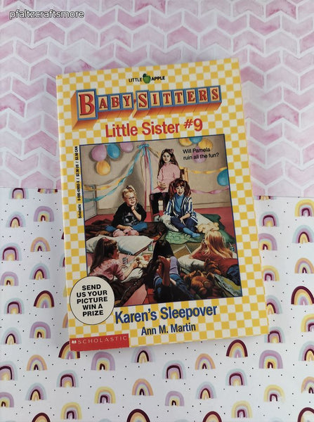 Vintage 1990 1st Printing Baby-Sitters Little Sister #9, Karen's Sleepover Softcover