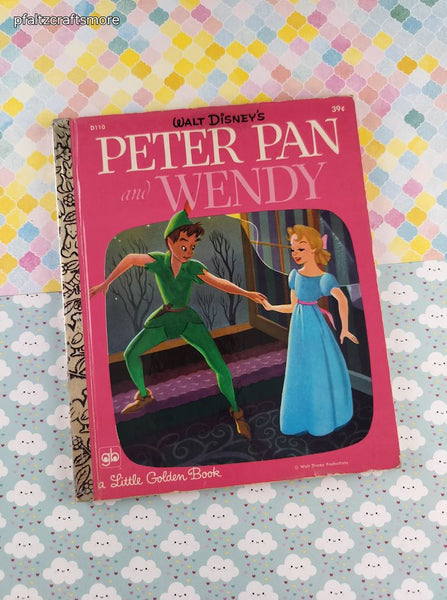 Vintage 1973 Little Golden Book: Walt Disney's Peter Pan and Wendy Hardcover