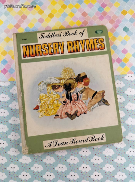 Vintage 1979 Toddlers' Book of Nursery Rhymes Dean Board Book Hardcover