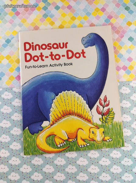 Vintage Watermill Press Dinosaur Dot-to-Dot Fun-to-Learn Activity Book Softcover