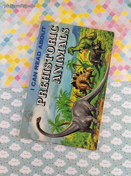 Vintage 1977 I Can Read About Prehistoric Animals, Troll Softcover Book