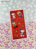 Vintage 1990's Hallmark Peanuts Snoopy Birthday Celebration Full Sticker Sheet, Clean & Unused
