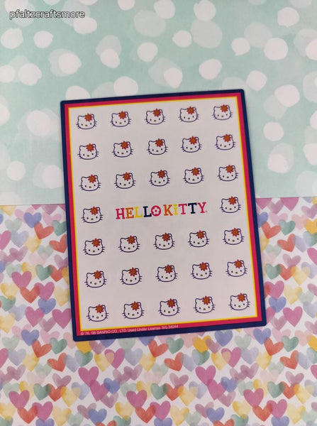 Vintage 2008 Hello Kitty Colorful Full Sticker Sheet, Clean & Unused