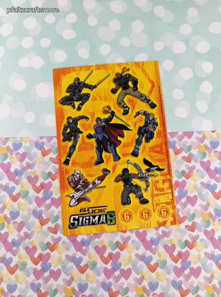 Vintage 2006 G.I. Joe Sigma 6 Full Sticker Sheet, Clean & Unused