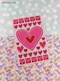 AGC American Greetings Valentines Hearts Full Sticker Sheet, Clean & Unused