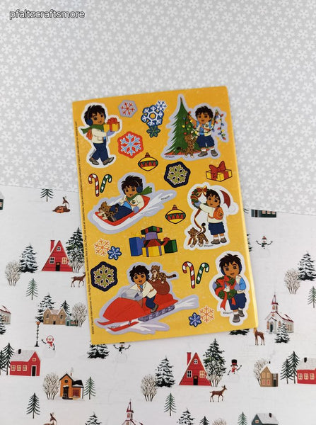 Vintage 2008 Christmas Go, Diego, Go! Full Sticker Sheet, Clean & Unused