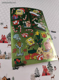 Vintage 2007 Christmas SpongeBob SquarePants SHINY Full Sticker Sheet, Clean & Unused