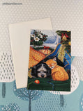 Vintage Christmas Puppy & Kitten North Shore Animal League Greeting Card w/Envelope