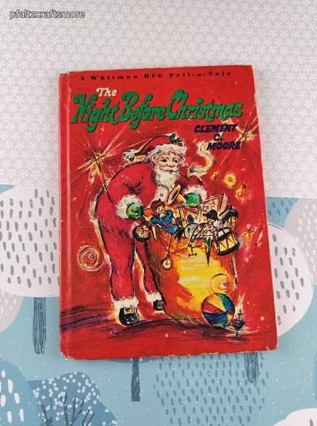 Vintage 1965 The Night Before Christmas Whitman BIG Tell-a-Tale Hardcover