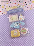 Miss Elizabeth's Baby Shower Handcrafted 3-Dimensional Sticker Pack, New/Sealed