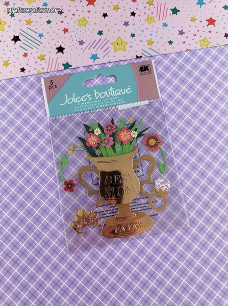 Jolee's Boutique Best Mom Ever!! SHINY 3-Dimensional Sticker Pack, New/Sealed
