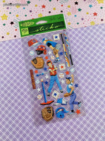 Vintage Sticko "Baseball" Binder Sticker Sheet, New, Unused / Unopened