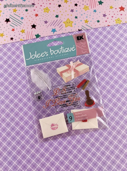 Jolee's Boutique P.S. I Love You 3-Dimensional Sticker Pack, New/Sealed