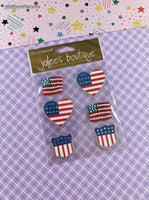Jolee's Boutique American Flags USA 3-Dimensional Sticker Pack, New/Sealed