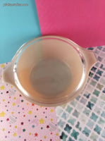 Vintage Pyrex 474-B 1.5L Round Butterfly Gold Yellow Casserole Dish w/Lid