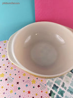 Vintage Pyrex 024 2 qt Round Brown Mustard Yellow Casserole Dish