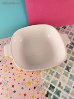Vintage Pyrex P-1-B 1 qt Rounded Square Mustard Yellow Casserole Dish