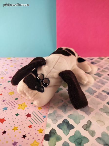Vintage Tonka Pound Puppies Plush White/Brown, Nice & Clean