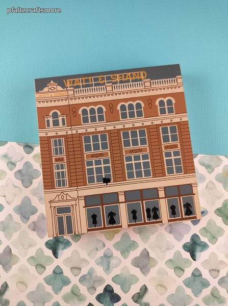 Vintage 1992 The Cat's Meow Watt & Shand Department Store Wooden Block