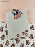 Vintage Walt Disney's Minnie & Mickey Mouse Valentines Notepad, New Sealed