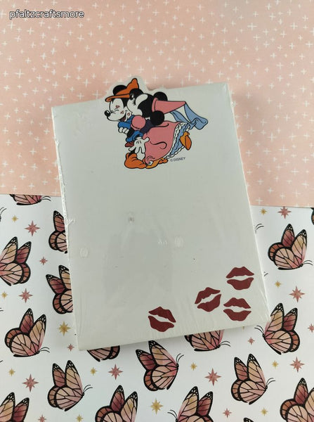 Vintage Walt Disney's Minnie & Mickey Mouse Valentines Notepad, New Sealed