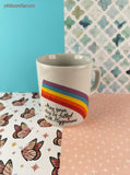 Vintage 1984 Avon Easter Rainbow Ceramic Happiness Mug, Like New