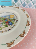 Vintage Bunnykins 60th Anniversary Dancing in the Moonlight 8" Plate, Like New