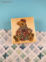 Vintage Boyd's Bears Collection Bailey...Hearts Desire H21033 Wooden Stamp Block