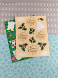 Vintage Amscan Christmas Seasons Greetings Santa Claus Partial Sticker Sheets Set/3