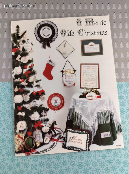 Vintage 1982 A Merrie Olde Christmas Counted Cross Stitch Softcover Booklet II, Like New