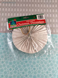 Vintage 1992 Holiday Spirit Trim-a-Tree Christmas Musical Notes Paper Fan Ornament, NEW