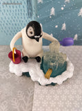 Vintage Hamilton Collection Penguins Ice Castles Chillin' in the Sun Collection Figurine