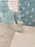 Vintage Unbranded Clear Glass Cute Lil Penguin Paperweight Figurine